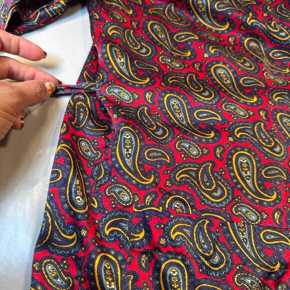 La Soie Silk Robe Sleepwear Women Paisley Intimate Long Sleeve Kimono Vintage - Picture 9 of 16